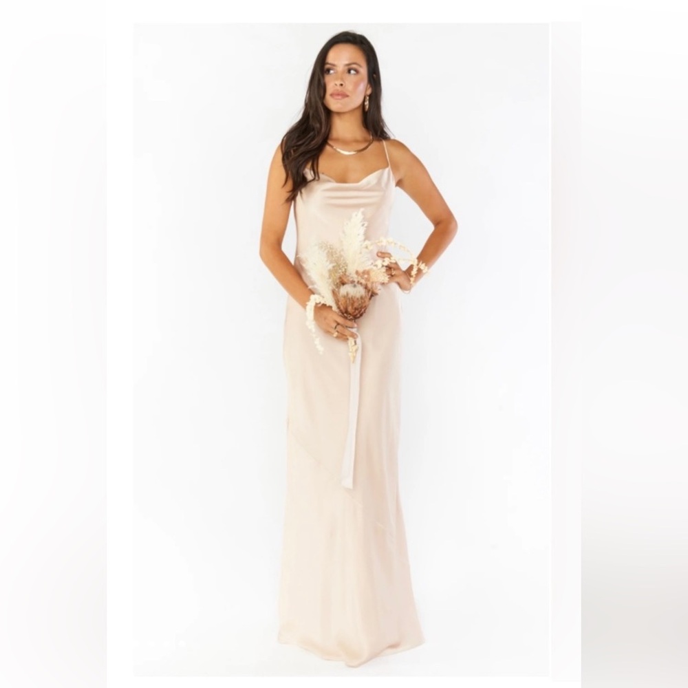 Tuscany Maxi Slip Dress in Champagne